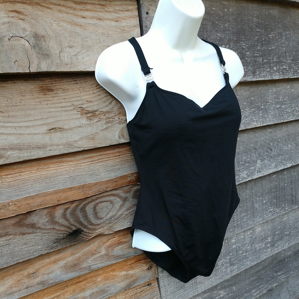 🩱🏖️La Blanca Slimming One Piece Swimsuit Black Size 10